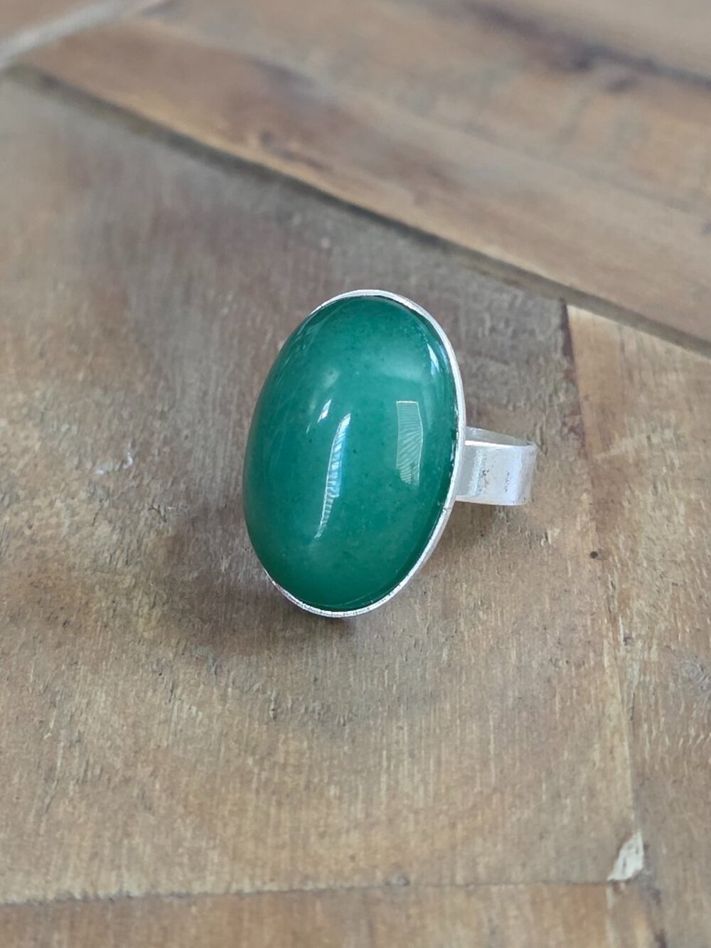 Green Stone statement ring